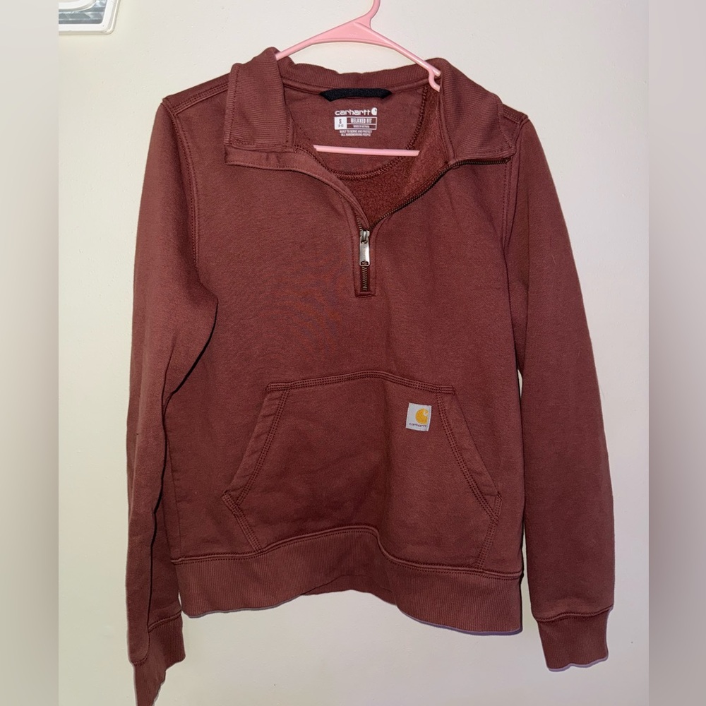 WOMEN'S RELAXED FIT MIDWEIGHT QUARTER-ZIP SWEATSHIRT